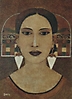 Mujer con pendientes